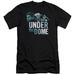 Trevco CBS1354-PSF-5 Under the Dome & Character Art Premium Canvas Adult Cotton Slim Fit 30-1 T-Shirt, Black - 2X