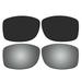 Acompatible Replacement Polarized Black And Titanium Lenses For Oakley Jupiter Squared Sunglasses