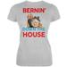 Election 2020 Bernie Bernin' Down The House Grey Juniors Soft T-Shirt - 2X-Large