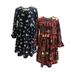 Blueberi Boulevard Girls Long Sleeve Printed Fit and Flare Dress, 2 Pack, Sizes 4-12