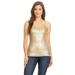 Womens Spaghetti Sequin Metal Chain Strap Camisole Tank Top