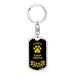 Dog Dad Gift Biewer Terrier Swivel Keychain Stainless Steel or 18k Gold
