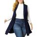 Agnes Orinda Women's Plus Size Belted Wrap Sleeveless Draped Cardigan