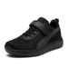 Dream Pairs Kids Sneakers Boys Girls Mesh Strap Sporty Youth Tennis Shoes Zoom-K Black/Dark/Grey Size 12