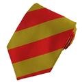 Jacob Alexander Men's 1-Inch Stripes School College Extra Long Neck Tie - Gold Red