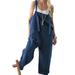 Women's Casual Loose Linen Cotton Jumpsuit Dungarees Playsuit Trousers Overalls