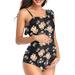 Star Maternity Off Shoulder One Piece Swimsuit Flounce Floral Ruffled Pregnancy Bathing Suit Flower(S