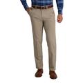 Men's Haggar Motion Khaki Straight Fit Flat Front Pant Khaki