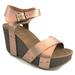 Refresh Mara-05 Womens Ankle Strap Platform Wedge Footbed Comfortable Sandal (7 M US)
