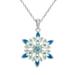 Disney Frozen Silver-Plated Crystal Snowflake Pendant Necklace, 18"