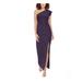 ADRIANNA PAPELL Womens Slitted Solid Sleeveless Cowl Neck Straight leg Evening Dress Size