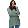 ellos Women's Plus Size Lace Trim Sweatshirt Tunic