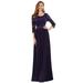 Ever-Pretty Women's Elegant Long Sleeve Prom Party Dresses for Women 07412 Dark Purple US10