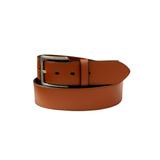 Men's Big & Tall Casual Stitched Edge Leather Belt by KingSize in Cognac (Size 48/50)