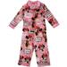 Disney Little Girls Pink Minnie Mouse "Peek a Bow" Print 2 Pc Pajama Set