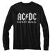 AC/DC Back In Black 2 Black Adult Long Sleeve T-Shirt