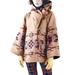 Alloet Women Overcoat Vintage Plaid Tweed Coat Long Sleeve Hooded Jacket