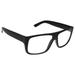 Black Square Non-Prescription Clear Lens Glasses Flat Top Mob Style