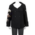 Valentino Embroidered Undercover Patch Drill Drap Wool Pea Coat