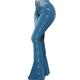 UKAP Skinny Ripped Bell Bottom Jeans for Women Classic High Waisted Flared Jean Pants Knee Ripped Fitted Destroyed Flare Denim Jeans