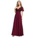 Ever-Pretty Women's Sparkle Martenity Dress Formal Evening Dress 00568 Burgundy US14