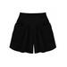 Avamo Plus Size Women Casual Shorts Comfy Elastic Beach Shorts with Pockets Ladies Swim Trunks Holiday Baggy Shorts Lounge Wear Hot Pants
