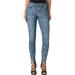 Jessica Simpson Womens Kiss Me Mid-Rise Dark Wash Skinny Jeans