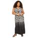 Catherines Women's Plus Size Whisper Medallion Twist Maxi Dress