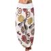 Avamo Plus Size Harem Pants for Ladies Bohemian Print Women Casual Loose Harem Pants Wide Leg Stretch Bohemian Loose Womens Plus Casual Pants Trousers