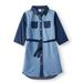 Wonder Nation Denim Pocket Tie Waist Dress (Little Girls, Big Girls and Big Girls Plus)