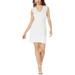 French Connection Womens Lula Scalloped Sleeveless Cocktail Dress