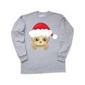 Inktastic Christmas Sloth, Sloth With Santa Hat, Cute Sloth Adult Long Sleeve T-Shirt Male