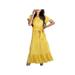 Women's Short Sleeve Loose Plain Maxi Dresses Casual Long Dresses Womens Summer High Waist Sexy Dress Ladies Ruffle Hem O- Neck Loose Swing Tunic Dress