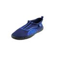 S7 Mens Water Shoes Aqua Sock Slip-Ons Big Size and Regular, Navy Zip, Size: 9M