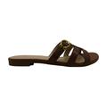 Coach Womens KENNEDY Fabric Open Toe Casual Slide Sandals