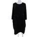 Bitte Kai Rand Black Womens Long Sleeve Zip Front A-Line Dress Black Size M