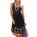 MERSARIPHY Women Floral Printed Crew Neck Midi Length A-Line Tank Dress