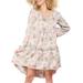 Doublju Women's V-Neck Tiered Ruffle Floral Flowy Mini Dress