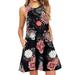 UKAP Women Summer Casual Floral Beach Dress Sleeveless Round Neck T Shirt Dresses Tank Dress Sundress Plus Size