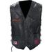 Diamond Plateâ„¢ Rock Design Genuine Buffalo Leather Biker Vest