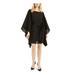 MICHAEL KORS Womens Black Embellished Long Sleeve Boat Neck Short Shift Party Dress Size XXS