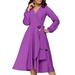 VEAREAR Dress Polyester Waist Belt Large Swing Waist Tight Solid Color Purple,Maternity,Maxi,Plus size,Beach,party
