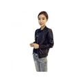 Ropalia Women's Slim Short Style Motorcycle Leather Jacket Black O-neck PU Leather Coat