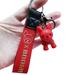 Cute Dog Keychain Keyring - French Punk Bulldog 6-Color Anti-Lost Key Chain For Women - Car Wallet Keyring Cell Phone Decor, Red