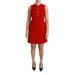 Dolce & Gabbana Red Wool Roses Shift Mini Gown Dress