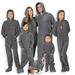 Footed Pajamas - Family Matching Shadow Gray Hoodie Onesies for Boys, Girls, Men, Women and Pets - Pet - XSmall (Fits Up to 10 lbs)