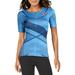 Asics Womens Printed Fitness 1/4 Zip Shirt