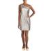 Aqua Womens Metallic Bow Cocktail Dress