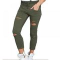 Yjstyle Etosell Womens Ripped Skinny Denim Cut High Waisted Jegging Trousers High Waist Stretch Hole Slim Pencil Pants