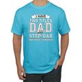 Wild Bobby,I Have Two Titles Dad and Step Dad Rock Them Both Step Dad Gift, Father's Day, Men Graphic Tees, Light Turquoise, Large